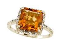 Genuine Citrine Ring by Effy Collection® in 14 kt Yellow Gold Size 7