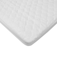 American Baby Company Waterproof Quilted Cotton Bassinet Size Fitted Mattress Pad Cover, White