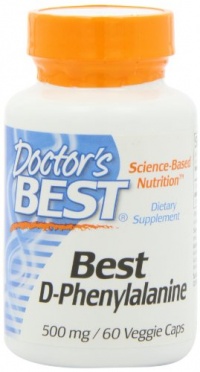 Doctor's Best Best D-phenylalanine (500mg), Vegetable Capsules, 60-Count