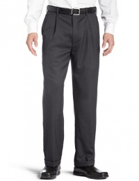 Louis Raphael LUXE Men's 100% Worsted Wool Micro Tic Pleated Hidden Extension Dress Pant