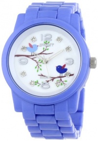 Sprout Women's ST/5031MPBL Diamond Dial Blue Corn Resin Watch