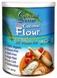 Coconut Secret Raw Coconut Flour (Gluten Free), 16 Ounce Canister