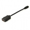 0.5FT 34AWG High Speed w/ Ethernet Micro-HDMI Male (Type D) to HDMI Female (Type A) Adapter Cable - Black