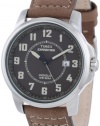 Timex Men's T49891 Expedition Metal Field Brown Leather Strap Watch