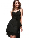 Ever-Pretty Sexy V-neck Bow Diamante Cocktail Dress 03022