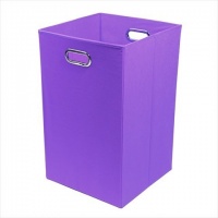 Modern Littles Color Pop Folding Laundry Basket, Solid Purple