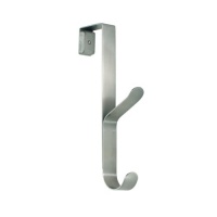 InterDesign Forma Over-the-Door Double Hook, Brushed Stainless Steel