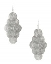 GUESS Women's Silver-Tone Fish-Scale Earrings, SILVER