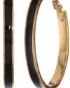 kate spade new york Bar None Black Hoop Earrings