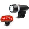 BV Bicycle Light Set Super Bright 5 LED Headlight, 3 LED Taillight, Quick-Release