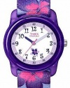 Timex Kids' T7B887 Analog Flowers Elastic Fabric Strap Watch