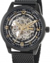 Akribos XXIV Men's AKR446BK Bravura Saturnos Elite Automatic Black Mesh Watch