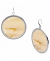 Michael Kors Earrings, Silver-Tone Horn Disc Earrings