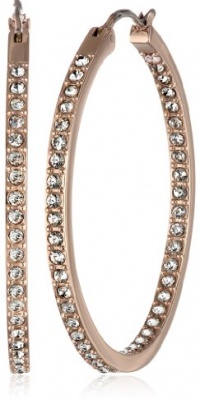 Fossil Glitz Rose Gold Hoop Earrings