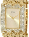 GUESS Women's U0085L1 Chain-Link Rhinestone Watch